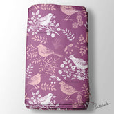 Magenta Floral Bird Printed Fabric Wholesale Rate